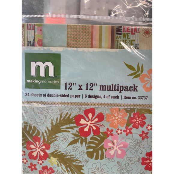 Making Memories Tropical Designs Great Escape Scrapbook Paper Double-Sided - Picture 5 of 5